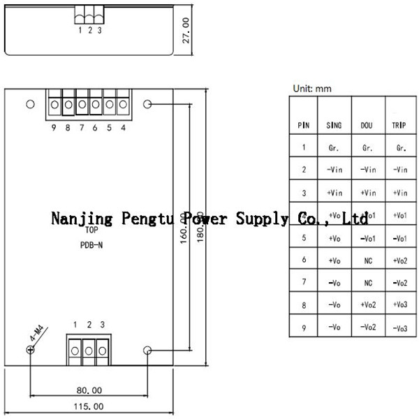 PDB-N Series 100-350W dc dc Power Supply 5V&12V&24V